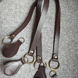 O bag Drop shaped closure dark brown